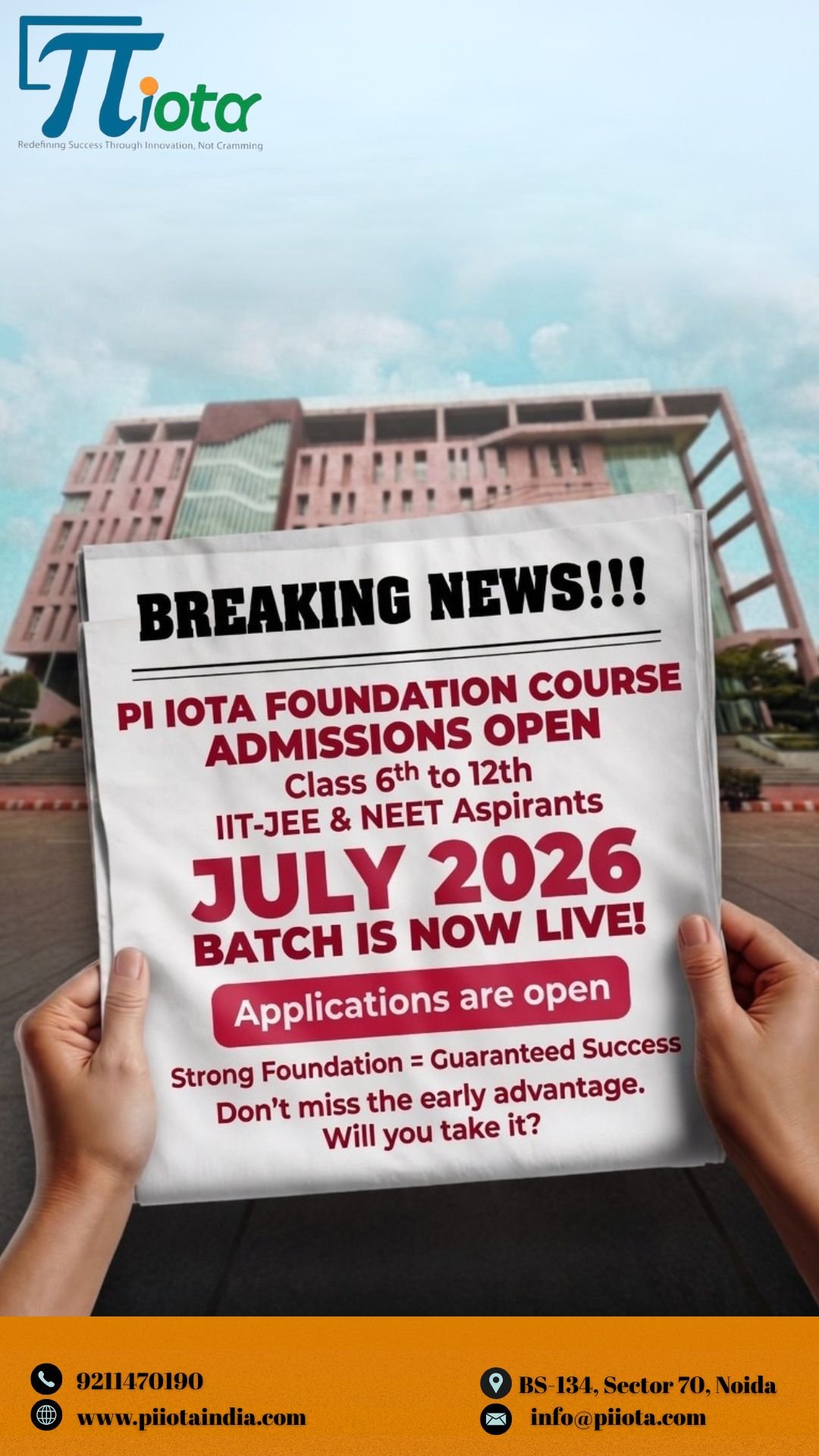 Admission open for 2026-27